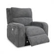 Pemberly Row Contemporary Bizmark Grey Power Recliner Two Pack