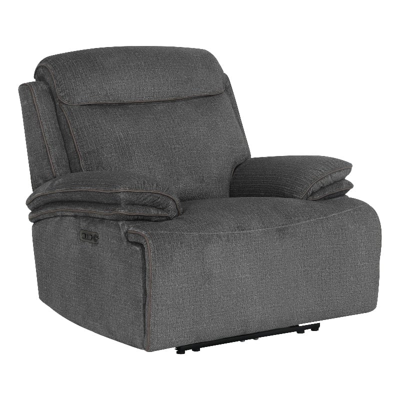 Pemberly Row Contemporary Airy Midnight Power Zero Gravity Recliner