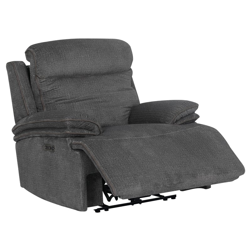 Pemberly Row Contemporary Airy Midnight Power Zero Gravity Recliner