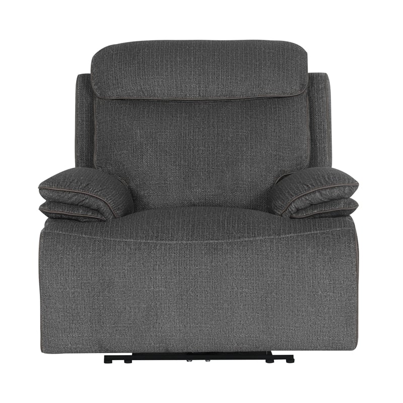 Pemberly Row Contemporary Airy Midnight Power Zero Gravity Recliner