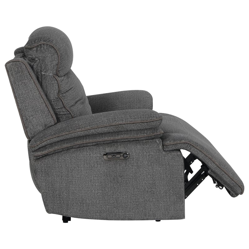 Pemberly Row Contemporary Airy Midnight Power Zero Gravity Recliner