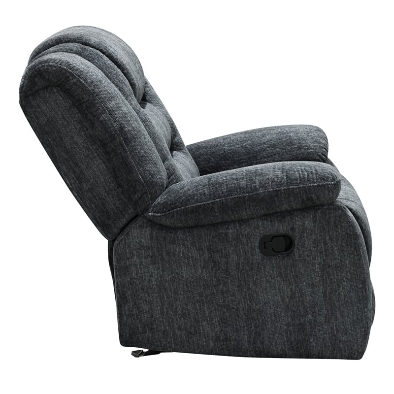 Pemberly Row Contemporary Misty Storm Glider Recliner Two Pack