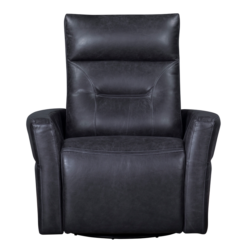 Pemberly Row Contemporary Vintage Slate Power Swivel Glider Recliner