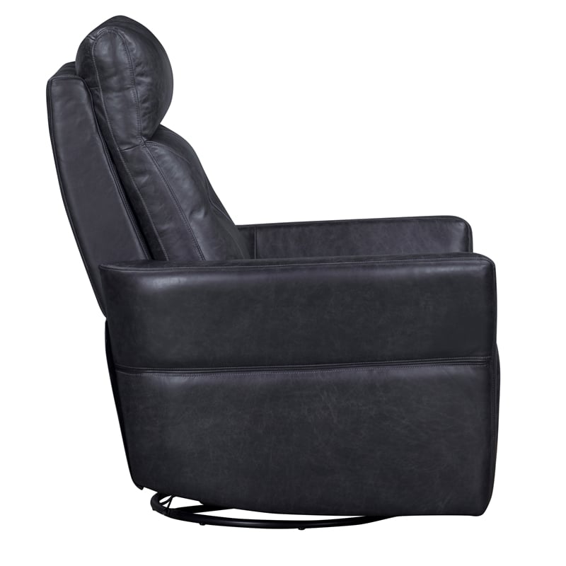 Pemberly Row Contemporary Vintage Slate Power Swivel Glider Recliner