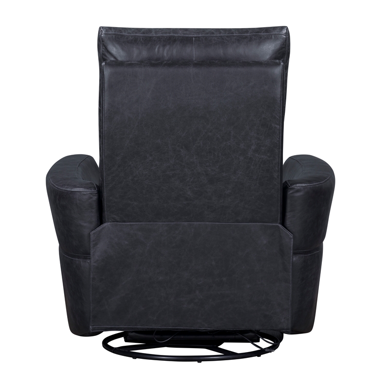 Pemberly Row Contemporary Vintage Slate Power Swivel Glider Recliner