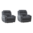 Pemberly Row Contemporary Lucky Charcoal Power Recliner Two Pack