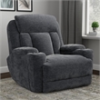Pemberly Row Contemporary Lucky Charcoal Power Recliner Two Pack