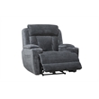 Pemberly Row Contemporary Lucky Charcoal Power Recliner Two Pack