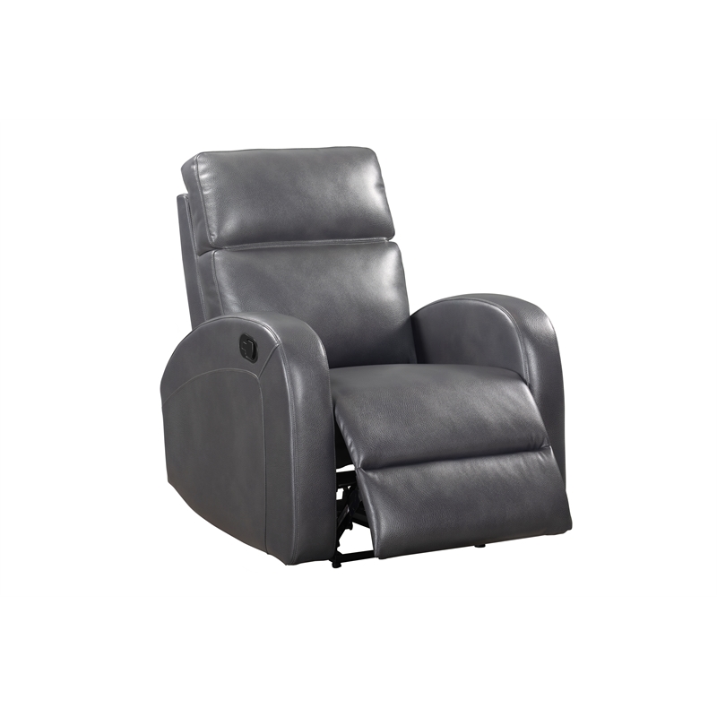 Pemberly Row Contemporary Pebble Grey Manual Recliner Two Pack