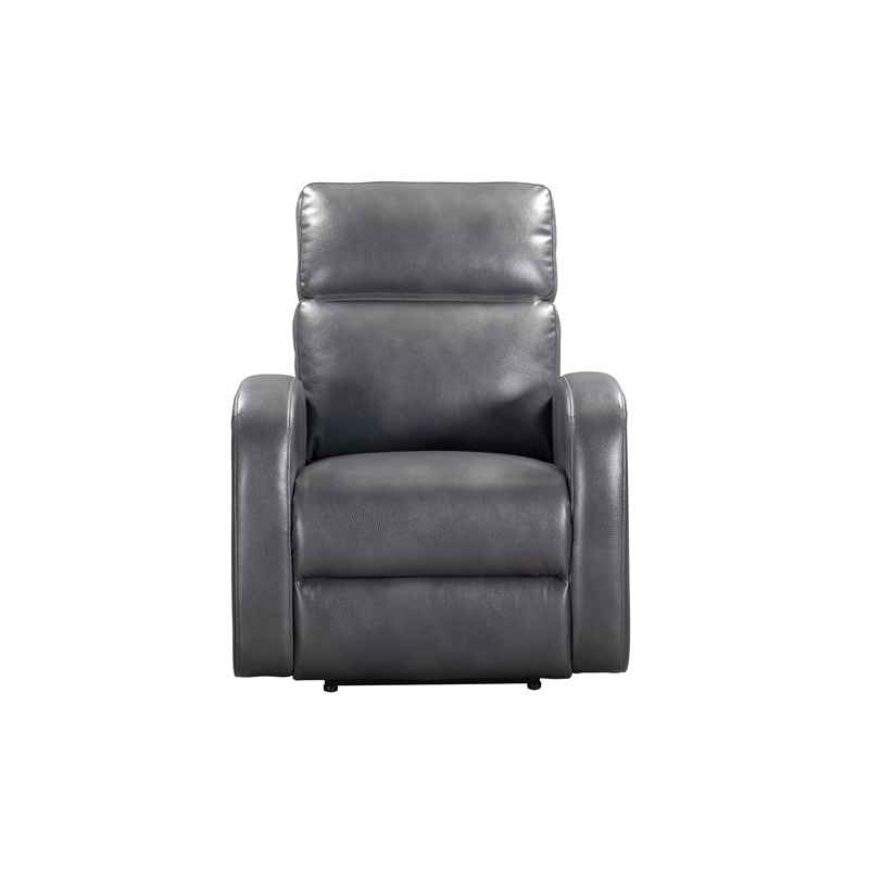 Pemberly Row Contemporary Pebble Grey Manual Recliner Two Pack