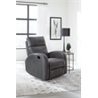 Pemberly Row Contemporary Pebble Grey Manual Recliner Two Pack