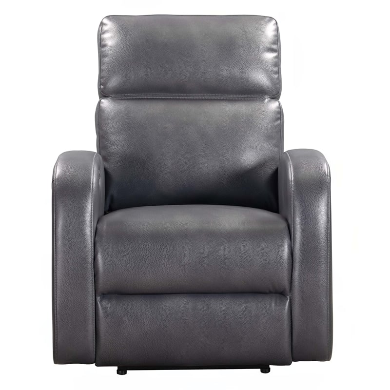 Pemberly Row Contemporary Pebble Grey Power Recliner Two Pack