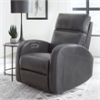 Pemberly Row Contemporary Pebble Grey Power Recliner Two Pack