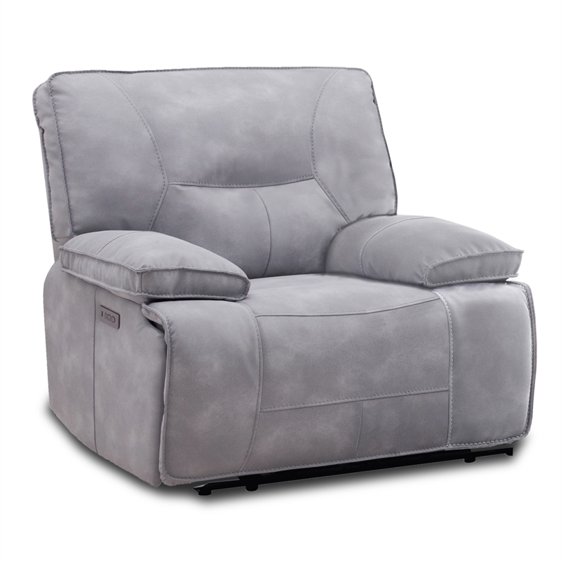 Pemberly Row Contemporary Sky Zero Gravity Power Recliner Two Pack