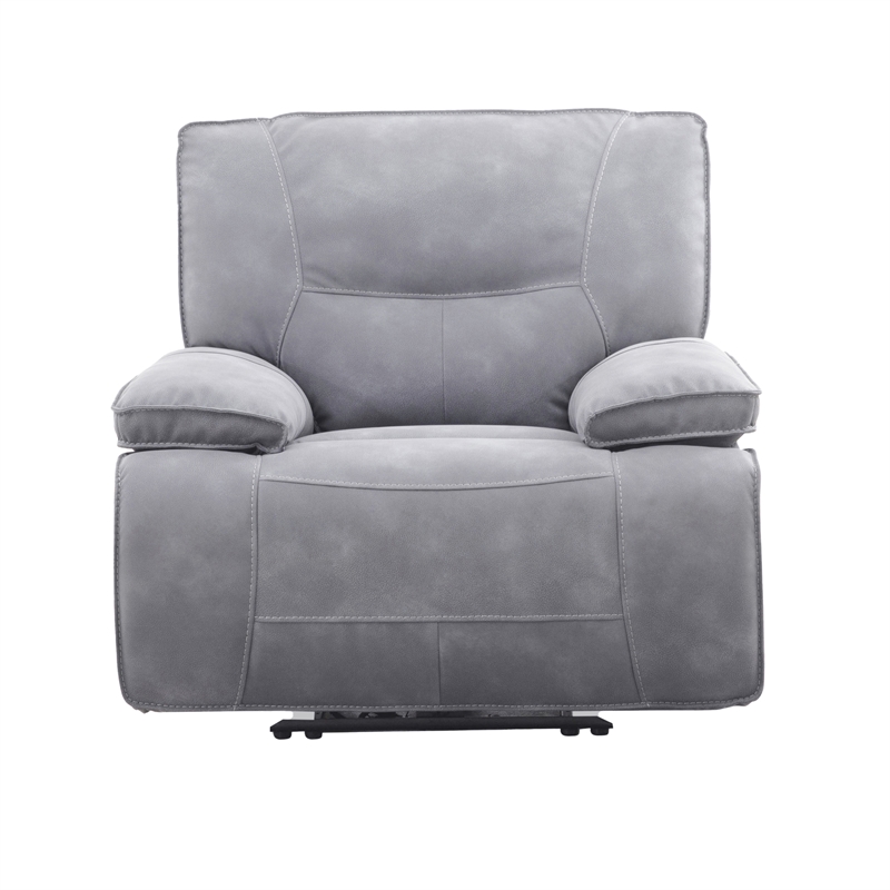 Pemberly Row Contemporary Sky Zero Gravity Power Recliner Two Pack