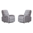 Pemberly Row Contemporary Whiskers Nature Power Recliner Two Pack