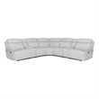 Pemberly Row Contemporary Airy Snow 7 Piece Power Reclining Sectional