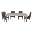Pemberly Row Contemporary 84 In. Dining Table With 4 Upholstered Chairs