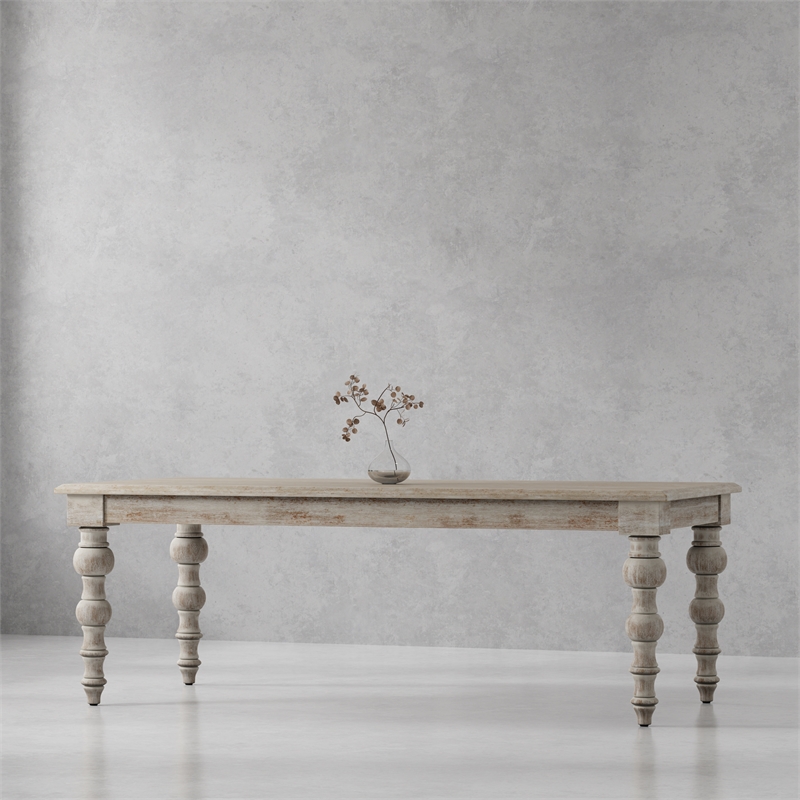 Pemberly Row Contemporary 84 In. Dining Table With 4 Upholstered Chairs