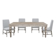 Pemberly Row Contemporary 84 In. Dining Table With 4 Upholstered Chairs