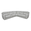 Pemberly Row Contemporary Stone 6 Piece Power Reclining Sectional