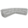 Pemberly Row Contemporary Stone 6 Piece Power Reclining Sectional