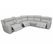 Pemberly Row Contemporary Stone 6 Piece Power Reclining Sectional