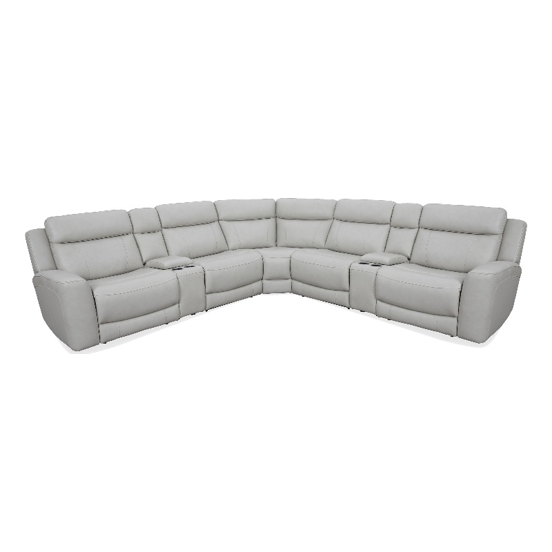 Pemberly Row Contemporary Stone 7 Piece Power Reclining Sectional