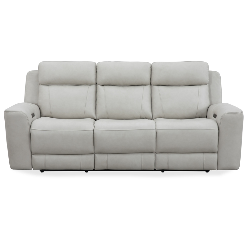 Pemberly Row Contemporary Stone Power Reclining Sofa and Loveseat