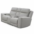 Pemberly Row Contemporary Stone Power Reclining Sofa and Loveseat
