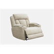 Pemberly Row Contemporary Fabric Power Recliner Two Pack in Ivory