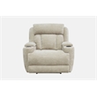 Pemberly Row Contemporary Fabric Power Recliner Two Pack in Ivory