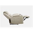Pemberly Row Contemporary Fabric Power Recliner Two Pack in Ivory