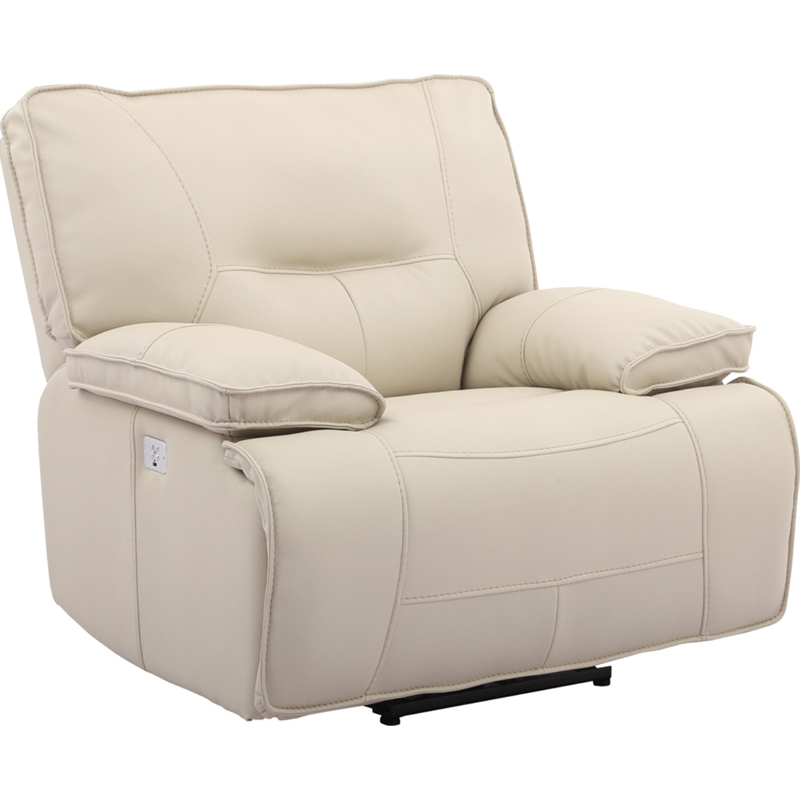 Pemberly Row Contemporary Fabric Oyster Power Recliner Two Pack