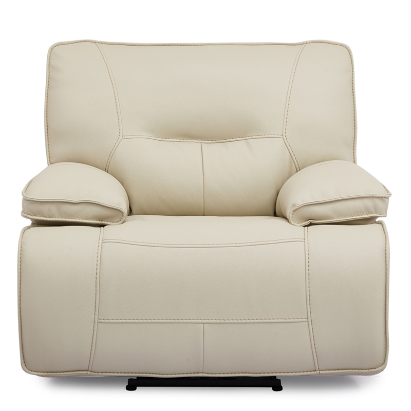 Pemberly Row Contemporary Fabric Oyster Power Recliner Two Pack