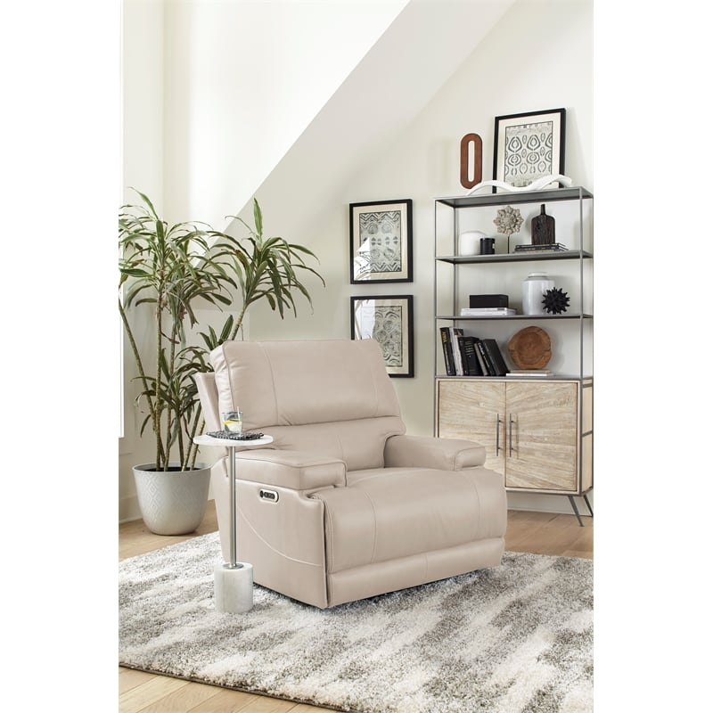 Pemberly Row Contemporary Linen Cordless Power Recliner Two Pack