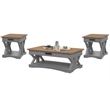 Pemberly Row Contemporary Dove Cocktail Table with 2 End Tables