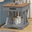 Pemberly Row Contemporary Dove Cocktail Table with 2 End Tables