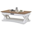 Pemberly Row Contemporary Cotton Cocktail Table with 2 Chairside Tables