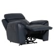 Pemberly Row Contemporary Leather Opulent Navy Power Recliner P3