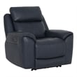Pemberly Row Contemporary Leather Opulent Navy Power Recliner P3