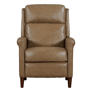 Pemberly Row Contemporary Lotus Cream Power High Leg Recliner