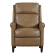 Pemberly Row Contemporary Lotus Cream Power High Leg Recliner