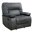 Pemberly Row Contemporary Fabric Glider Recliner Two Pack in Gray