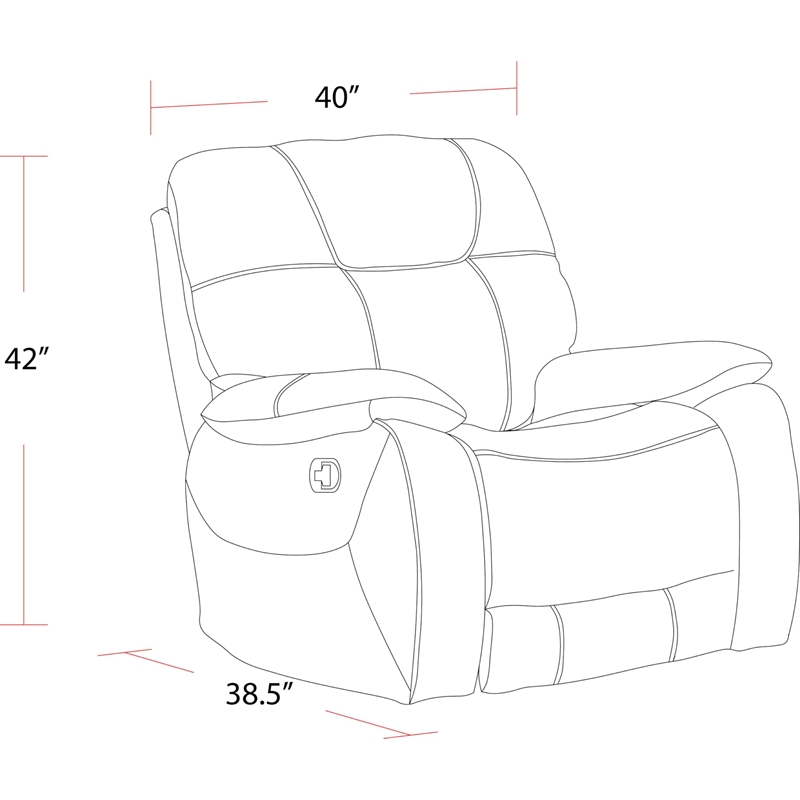 Pemberly Row Contemporary Shadow Brown Glider Recliner Two Pack