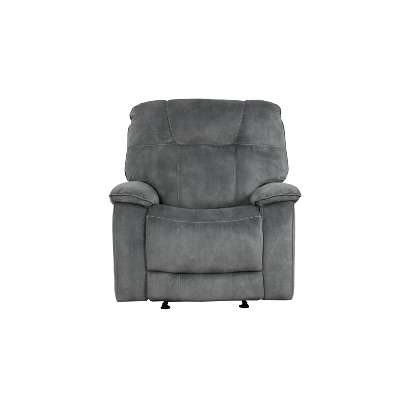 Pemberly Row Contemporary Shadow Grey Glider Recliner Two Pack