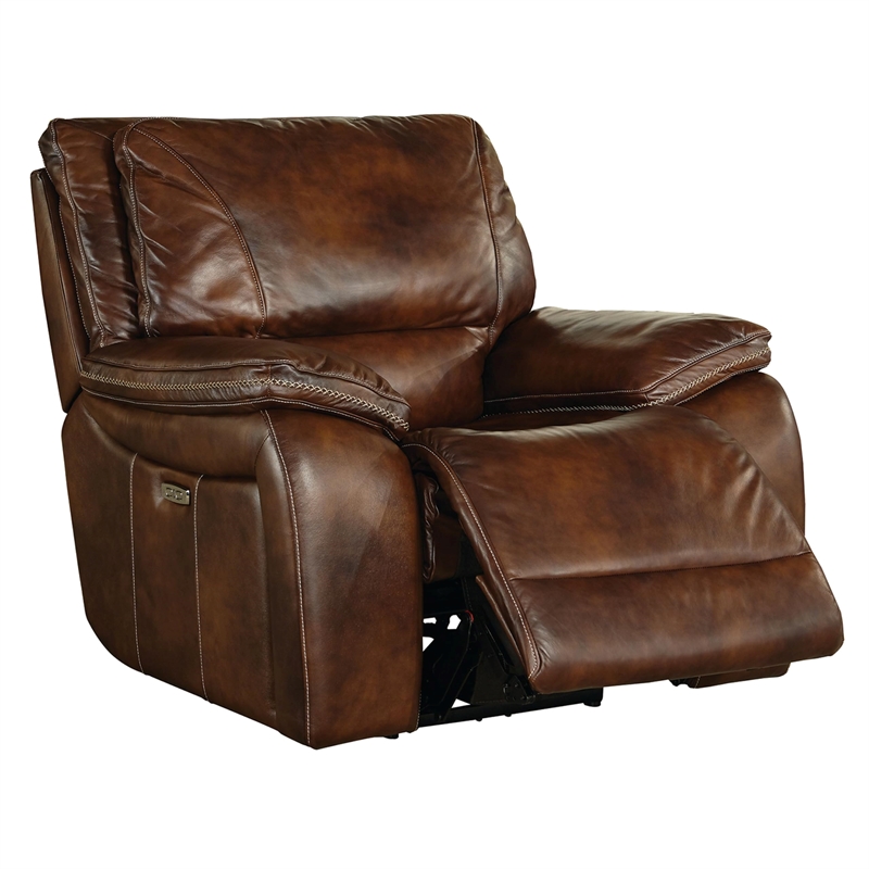 Pemberly Row Contemporary Burnt Sienna Power Recliner Two Pack