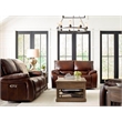 Pemberly Row Contemporary Burnt Sienna Power Recliner Two Pack