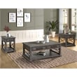 Pemberly Row End Table Nightstand Bedside Square in Wood - Gray