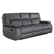 Pemberly Row Polyester Manual Drop Down Console Sofa in Gray